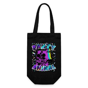 Pawty Animal Creepy Cat Toy Birthday - Gift Bag for Bottles - black - Front