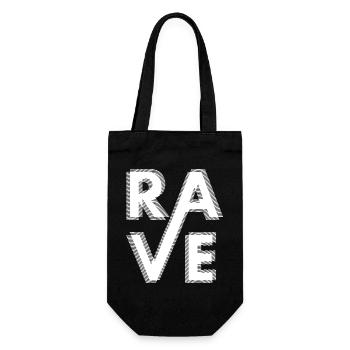 Rave Art design flou, pour raver EDM Techno House - Sac à bouteille - noir - Devant