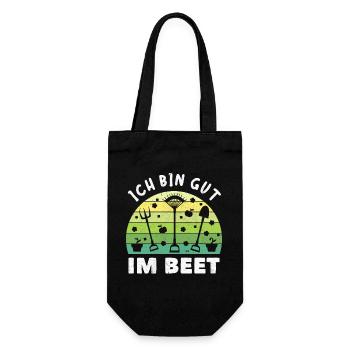 Gärtner Ich Bin Gut Im Beet - Geschenkbeutel für Flaschen - Schwarz - Vorne