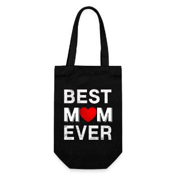 Best Mom Ever - Geschenkbeutel für Flaschen - Schwarz - Vorne
