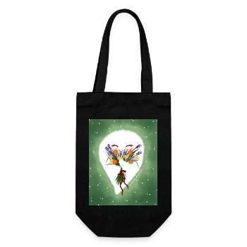 et fleurs - Sac à bouteille - noir - Devant