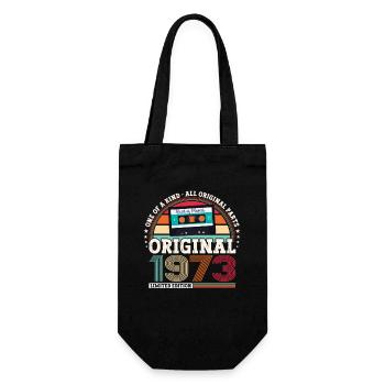 50e anniversaire homme Mars Né 1973 Cassette - Sac à bouteille - noir - Devant
