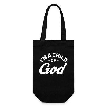 Ich Bin Ein Kind Gottes Christliche Religion - Geschenkbeutel für Flaschen - Schwarz - Vorne