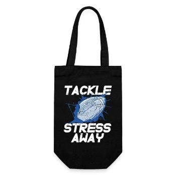 Stress Management Sport Stress Awareness Football - Gift Bag for Bottles - black - Front