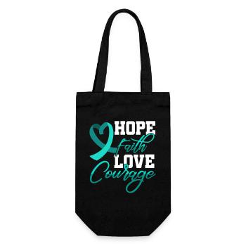 Hope Faith Love Courage Pstd Stress Awareness - Gift Bag for Bottles - black - Front