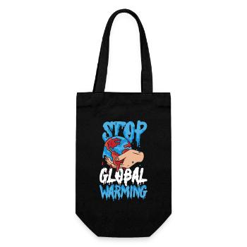 Stop au réchauffement climatique - Dame Nature - Journée - Sac à bouteille - noir - Devant