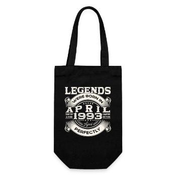 30th birthday man April born 1993 Oldtimer - Gift Bag for Bottles - black - Front