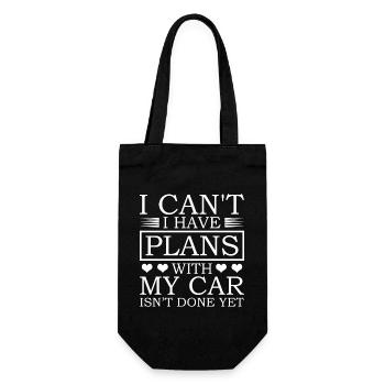 I can't I have plans with my car - Gift Bag for Bottles - black - Front
