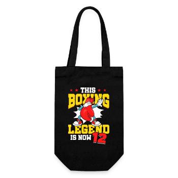 Diese Boxlegende Ist Jetzt 12 Sports Kid 12. - Geschenkbeutel für Flaschen - Schwarz - Vorne