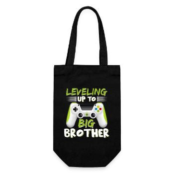 Leveling Up To Big Bro Brother Videospieler Big Bro - Geschenkbeutel für Flaschen - Schwarz - Vorne