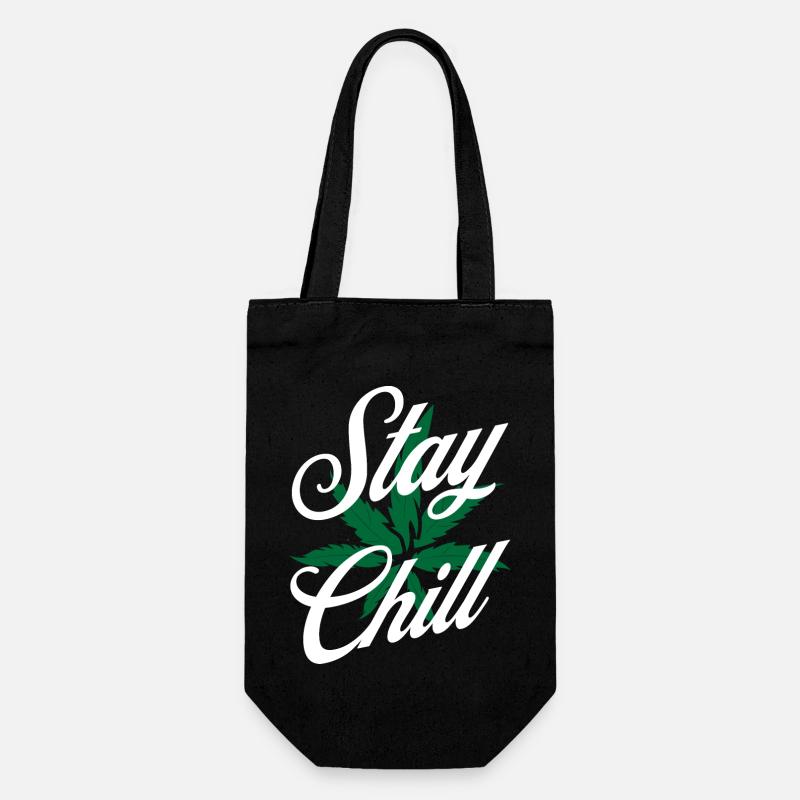 Stay Chill Marijuana - Gift Bag for Bottles - black