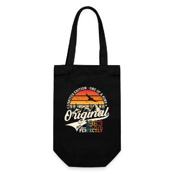 60e anniversaire Mann Original April Né en 1963 - Sac à bouteille - noir - Devant