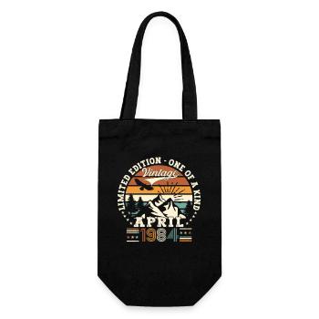 39e anniversaire homme April Né 1984 Original - Sac à bouteille - noir - Devant