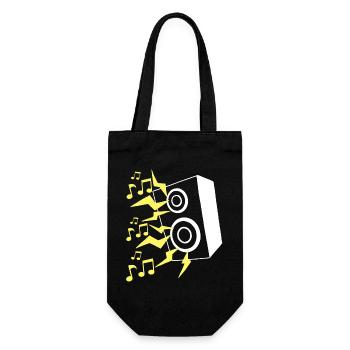 Speaker and music - Gift Bag for Bottles - black - Front