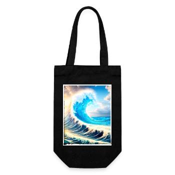Perfect Wave #002f - Geschenkbeutel für Flaschen - Schwarz - Vorne