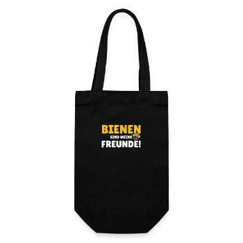 Bienen sind meine Freunde - Geschenkbeutel für Flaschen - Schwarz - Vorne