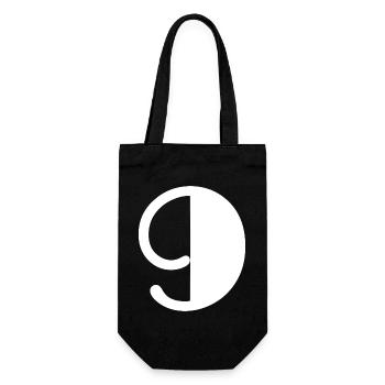 9 ANS. 9e ANNIVERSAIRE. ANNIVERSAIRE 9 ANS. 9 - Sac à bouteille - noir - Devant