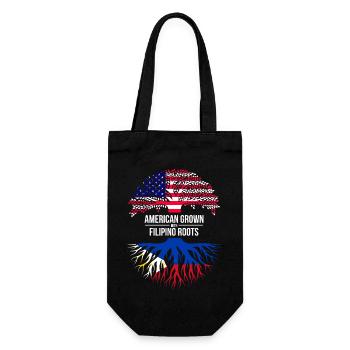 AMERICAN GROWN WITH FILIPINO ROOTS - Gift Bag for Bottles - black - Front