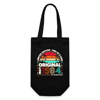 39th Birthday Man April Vintage 1984 Cassette - Sac à bouteille - noir - Devant