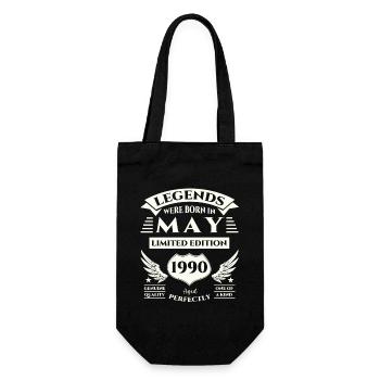 33rd Birthday Man Legendary May Vintage 1990 - Gift Bag for Bottles - black - Front