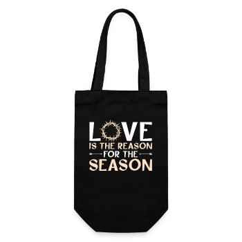 Love is the reason for the season - Gift Bag for Bottles - black - Front