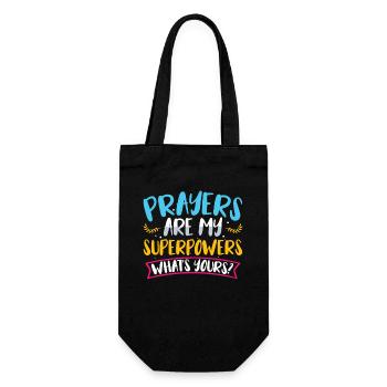 Les prières sont mes superpouvoirs La foi chrétienne - Sac à bouteille - noir - Devant