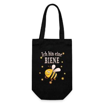 Biene Imkerin Imker Kind - Geschenkbeutel für Flaschen - Schwarz - Vorne