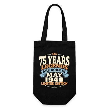 Les légendes naissent en mai 1948 - 75 ans - Sac à bouteille - noir - Devant