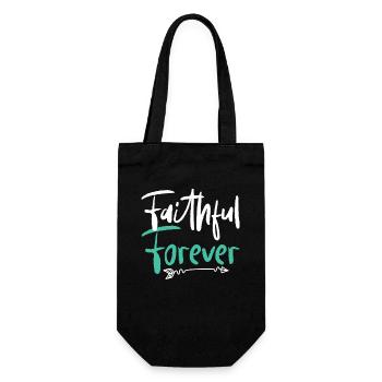 Faithful forever Christian faith in God Jesus - Gift Bag for Bottles - black - Front