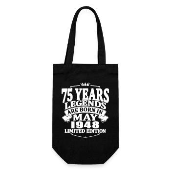 75 ans - les légendes sont nées en mai 1948 - Sac à bouteille - noir - Devant
