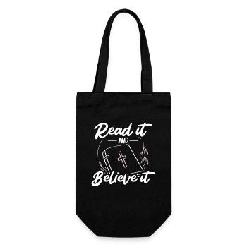Read it and believe it Christian Bible Faith - Gift Bag for Bottles - black - Front