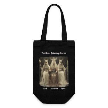 The Three Norns / Women of Fate - Gift Bag for Bottles - black - Front