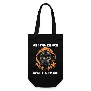 Cane Corso Italiano Hund - Geschenkbeutel für Flaschen - Schwarz - Vorne