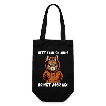 Hase Hasen Kaninchen Haustier - Geschenkbeutel für Flaschen - Schwarz - Vorne