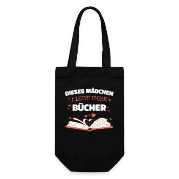 Buch Lesen Bücher Buch Nerd Bücherwurm - Geschenkbeutel für Flaschen - Schwarz - Vorne