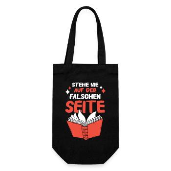 Buch Lesen Bücher Buch Nerd Bücherwurm - Geschenkbeutel für Flaschen - Schwarz - Vorne