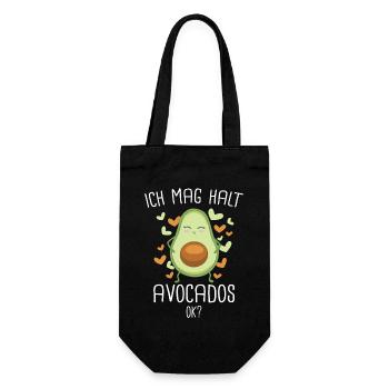 Avocado Frucht Vegan Vegetarier Veganer Avocados - Geschenkbeutel für Flaschen - Schwarz - Vorne
