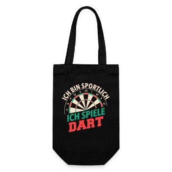 Dart Darts Dartspieler Dartsport - Geschenkbeutel für Flaschen - Schwarz - Vorne