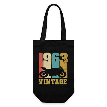 1963 motorcycle vintage - Gift Bag for Bottles - black - Front