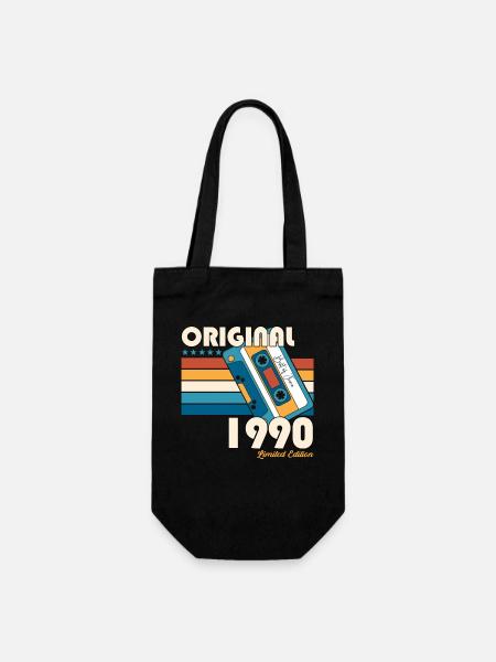 33rd Birthday Man June Vintage 1990 Cassette - Sac à bouteille - noir
