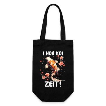 Koi Fisch Japanische Karpfen Teich Fisch Kois - Geschenkbeutel für Flaschen - Schwarz - Vorne