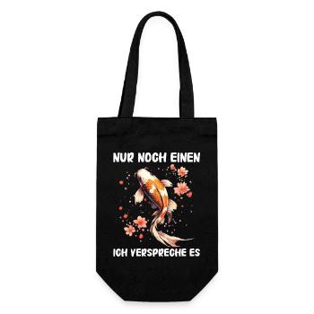 Koi Fisch Japanische Karpfen Teich Fisch Kois - Geschenkbeutel für Flaschen - Schwarz - Vorne
