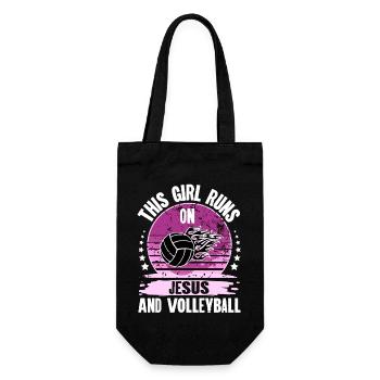 Volleyball - Geschenkbeutel für Flaschen - Schwarz - Vorne
