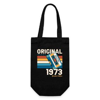 50th Birthday Man June Vintage 1973 Cassette - Sac à bouteille - noir - Devant