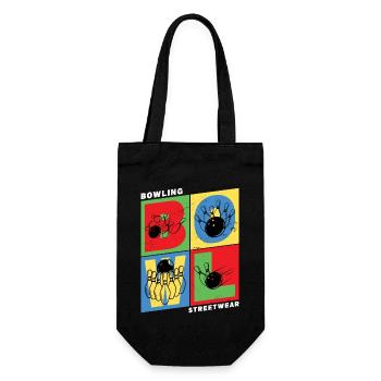 Bowling Bowling Bowling Ball Pins Bowling Players - Gift Bag for Bottles - black - Front