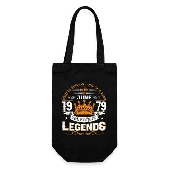 44th Birthday Man Juin Millésime 1979 Légendaire - Sac à bouteille - noir - Devant