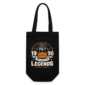 33rd Birthday Man July Vintage 1990 Legendary - Gift Bag for Bottles - black - Front