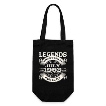40th Birthday Man Legendary July Born 1983 - Gift Bag for Bottles - black - Front