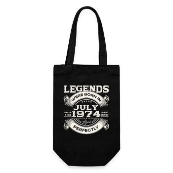 49th Birthday Man Legendary July Born 1974 - Gift Bag for Bottles - black - Front