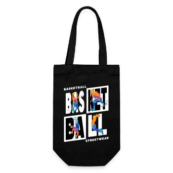 Basketball Basketballspieler Spieler Vintage Bunt - Geschenkbeutel für Flaschen - Schwarz - Vorne